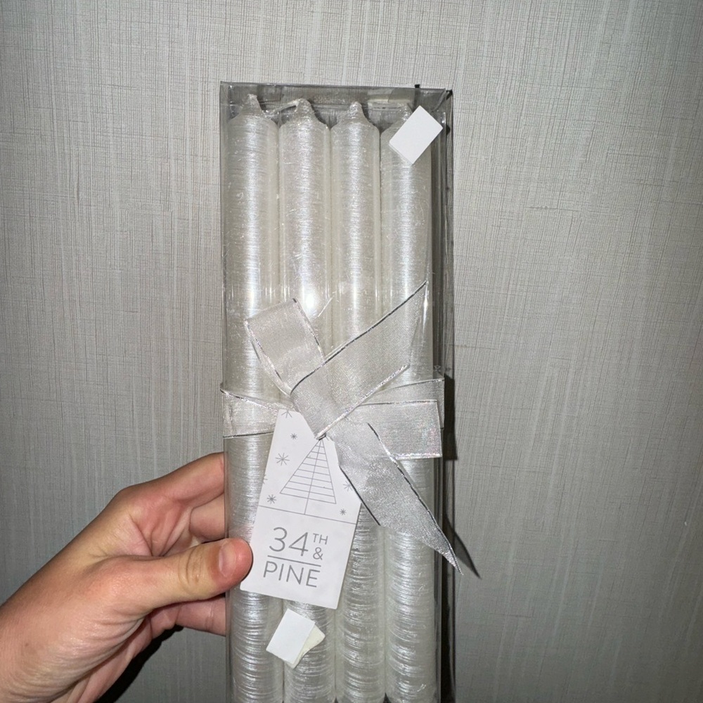 Silver Taper Candles